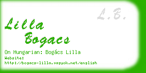 lilla bogacs business card